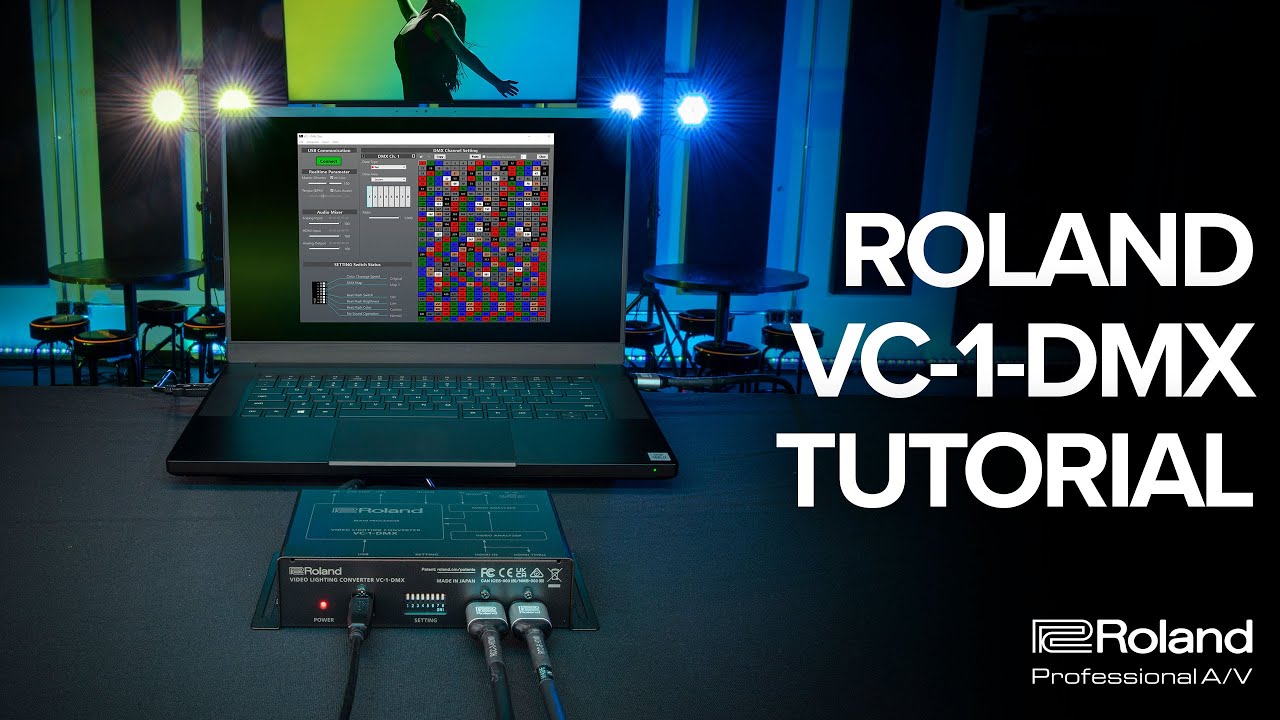 Roland VC-1-DMX Video Lighting Converter Tutorial - YouTube