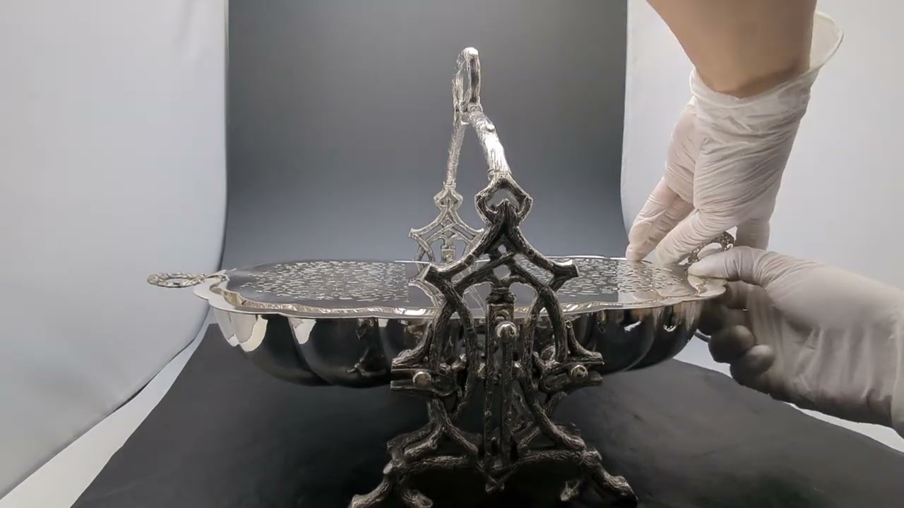 英国アンティーク シルバープレート製 シェル型 ビスケットウォーマー