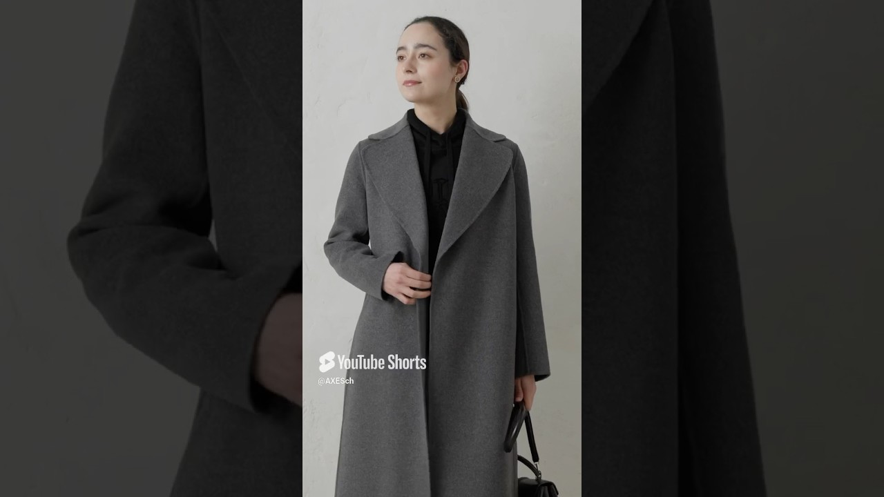 マックスマーラ コート ポルド ベルト付き グレー レディース Max Mara