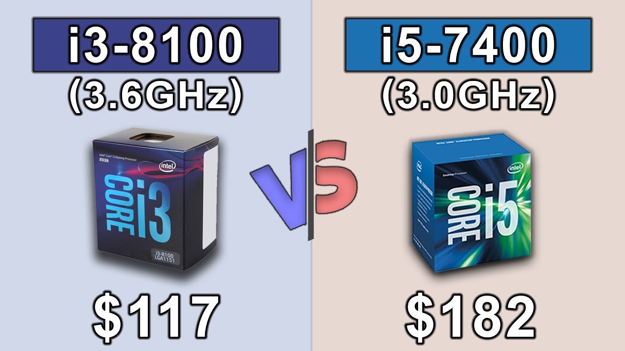 i3 8100 vs i5 7400 | Which should you buy??? - YouTube