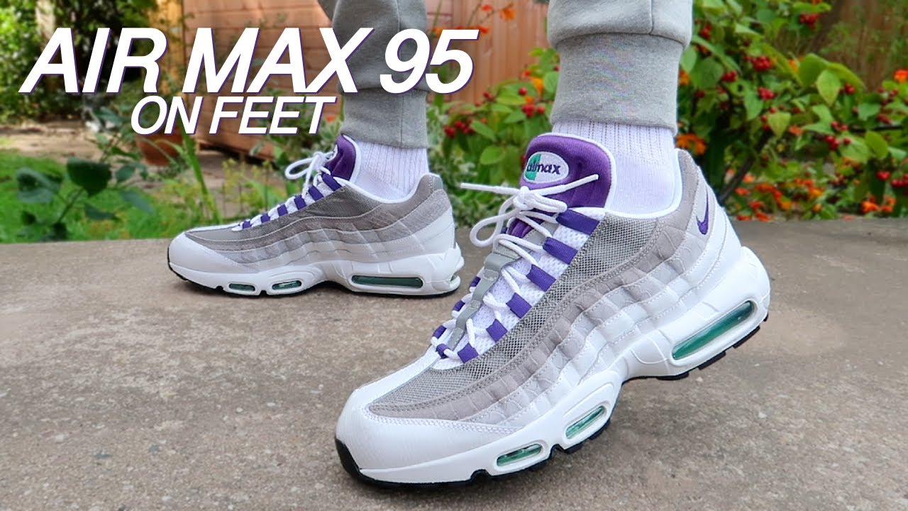 Nike Air Max 95 Grape Snakeskin On Feet! - YouTube