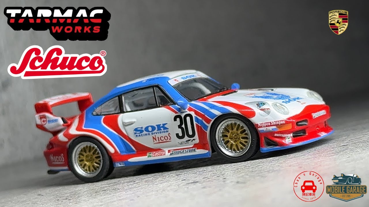 1/64 Schuco x Tarmac Works Collab64 Porsche 911 GT2 Sogo-Keibi 30