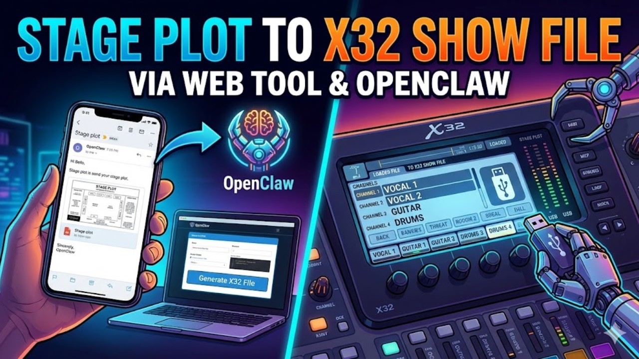 Convert Stage Plots to X32 Show Files Instantly (OpenClaw/Web Tool