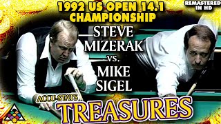 14.1: Steve MIZERAK vs Mike SIGEL - 1992 U.S. OPEN STRAIGHT POOL