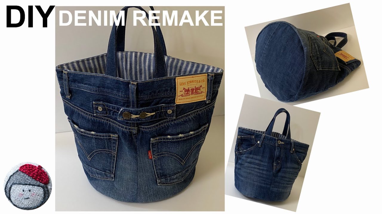 Denim remake bag - YouTube