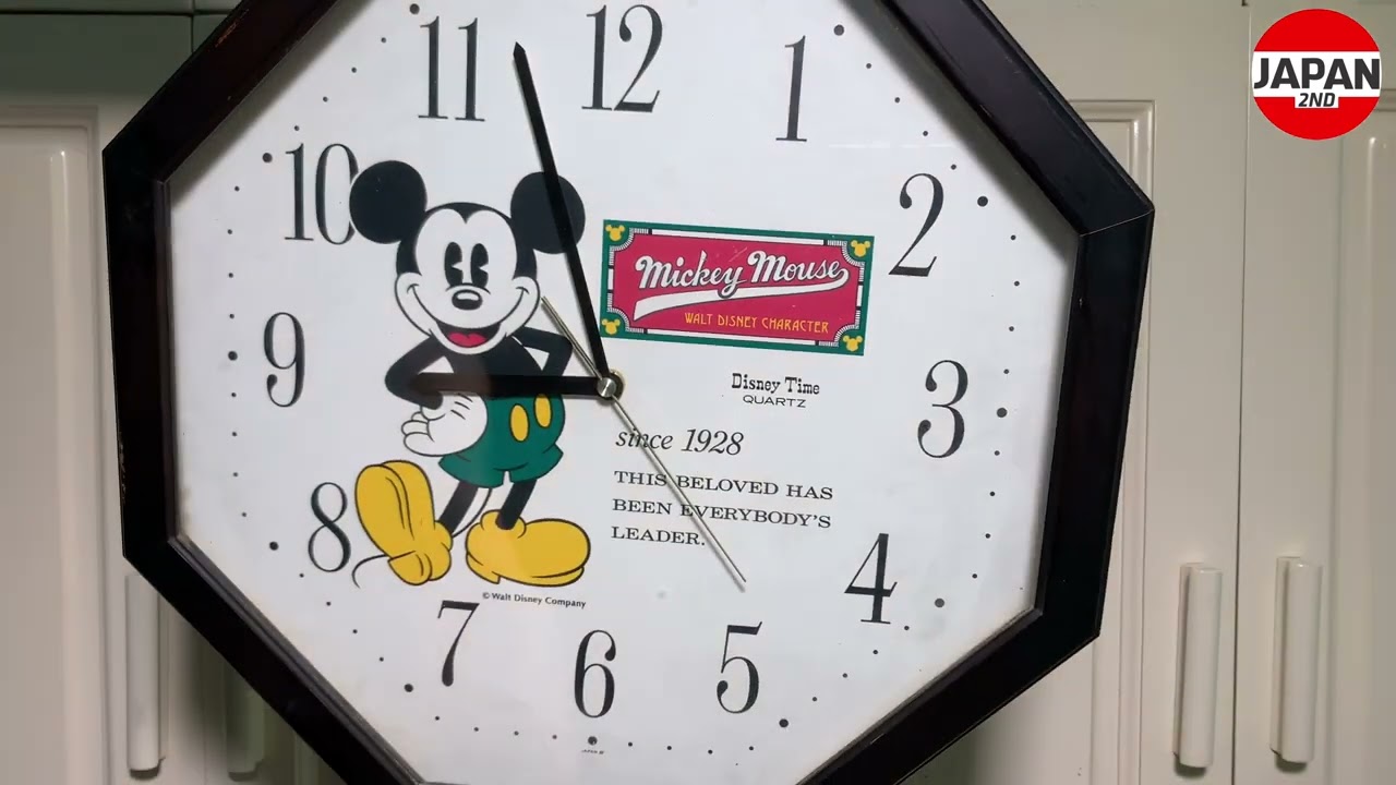 Mickey mouse disney time clock FW645B big size ディズニー からくり