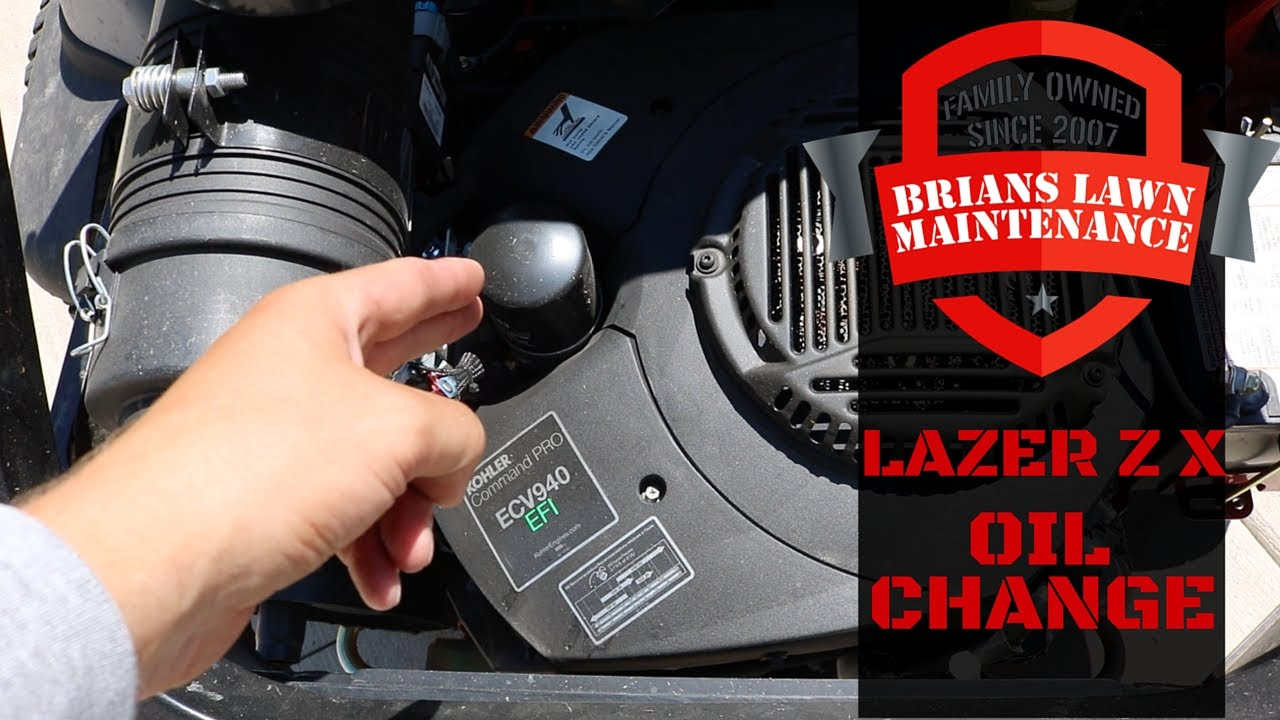 Exmark Lazer Z X - Oil Change - YouTube