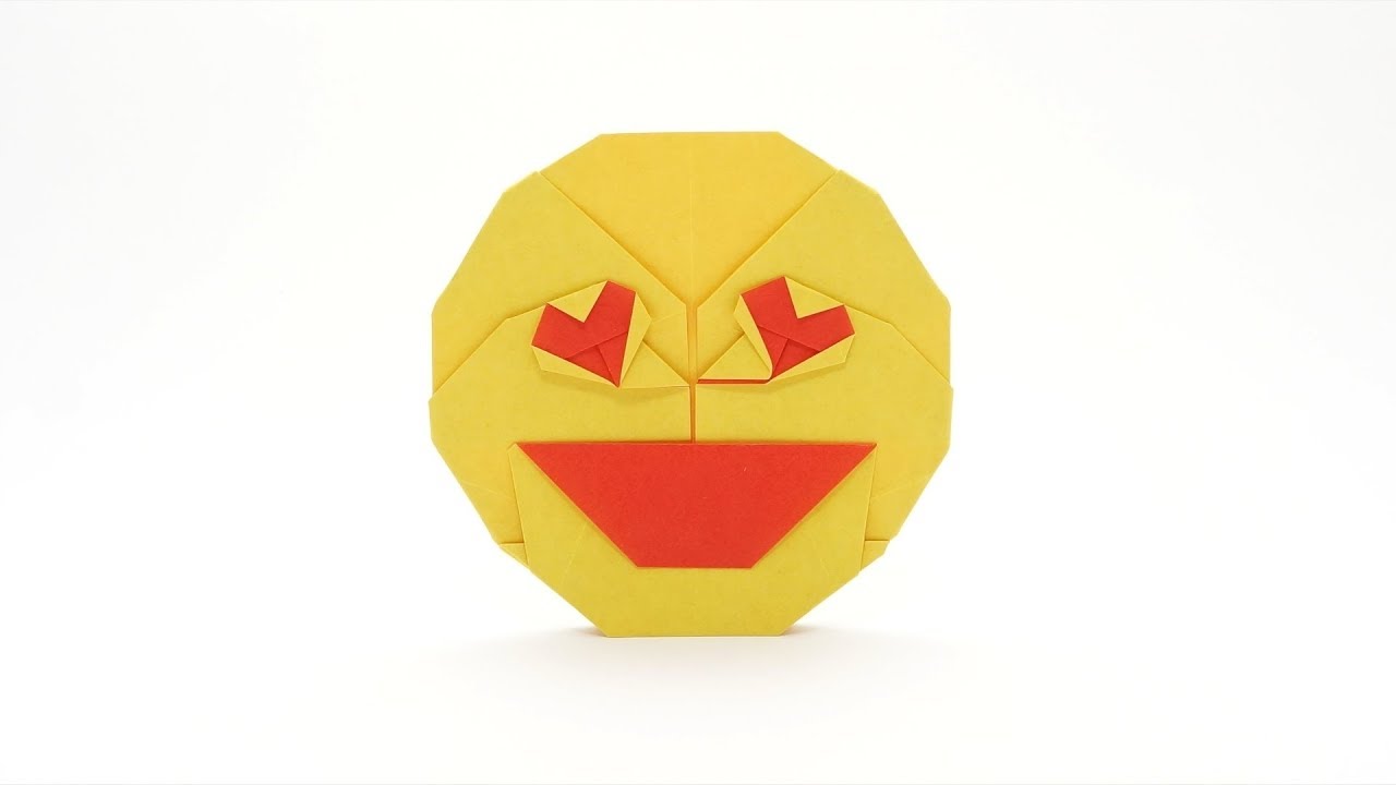 ORIGAMI SMILING FACE EMOJI 😃 (Jo Nakashima) - YouTube