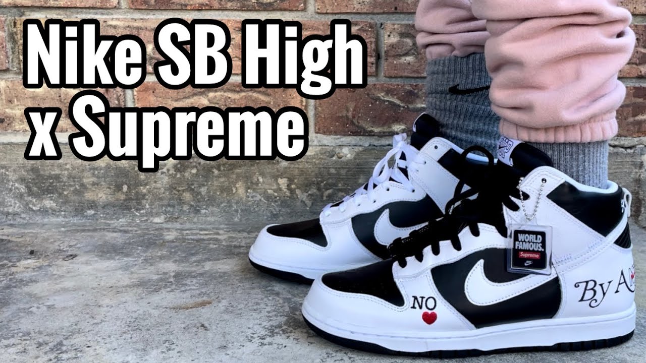 Nike SB Dunk High x Supreme “By Any Means” Review & On Feet - YouTube