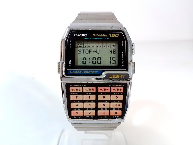 CASIO DATABANK 150 DBC-1500 Module 1477 Digital Watch - YouTube