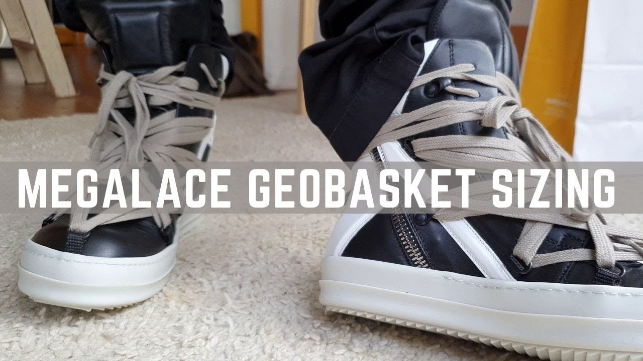Rick Owens Megalace Geobasket Sizing - YouTube