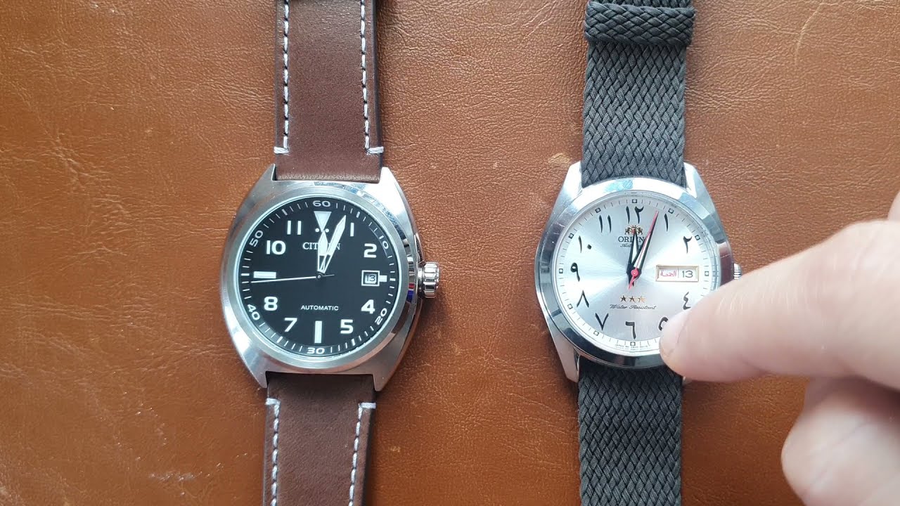 Comparing Citizen Field Watch VS Orient Tristar Arabic Dial (under