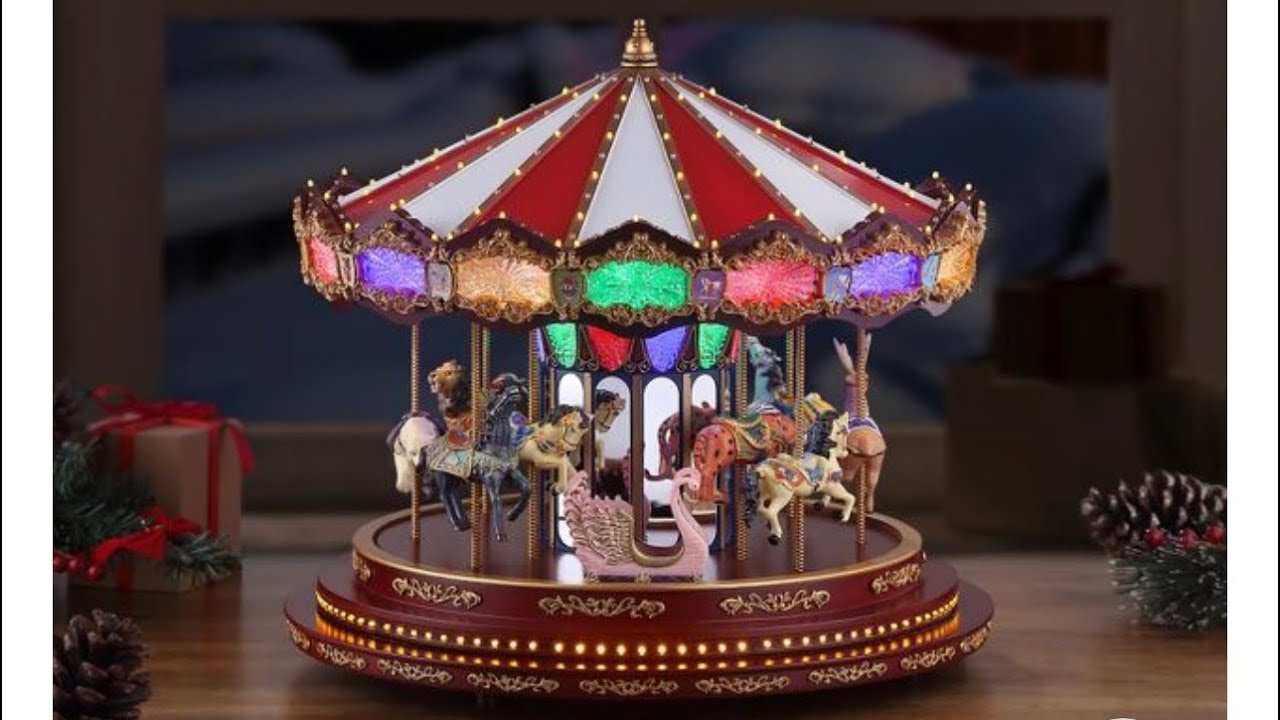 Christmas: Mr. Christmas Marque Deluxe Carousel - YouTube