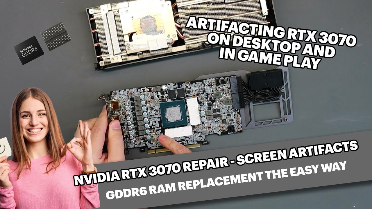 Repairing an NVIDIA RTX 3070 with screen artifacts and game