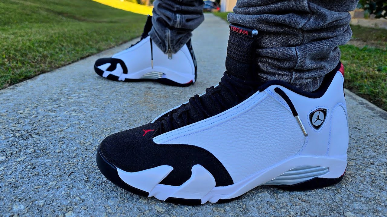 AIR JORDAN 14 BLACK TOE 2024 ON FEET REVIEW!!! - YouTube