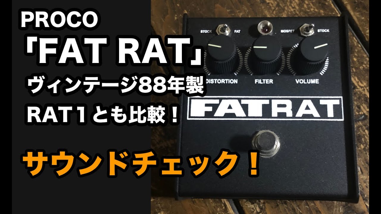 Proco FAT RATを88年製ヴィンテージRAT1と比較しながらサウンド