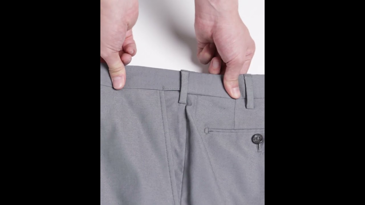 サージ ノープリーツ テーパードパンツ