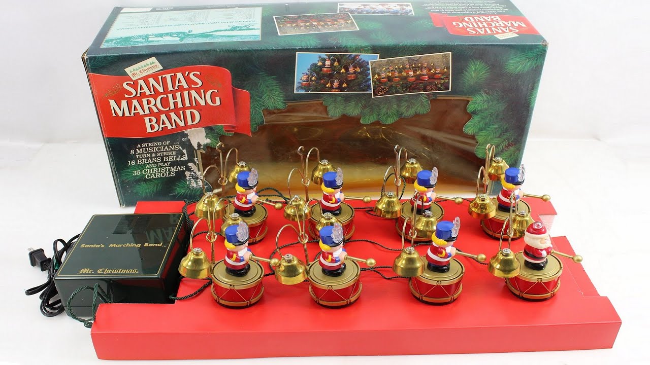 Vintage 1992 Mr. Christmas Santa's Marching Band Original Box Demo