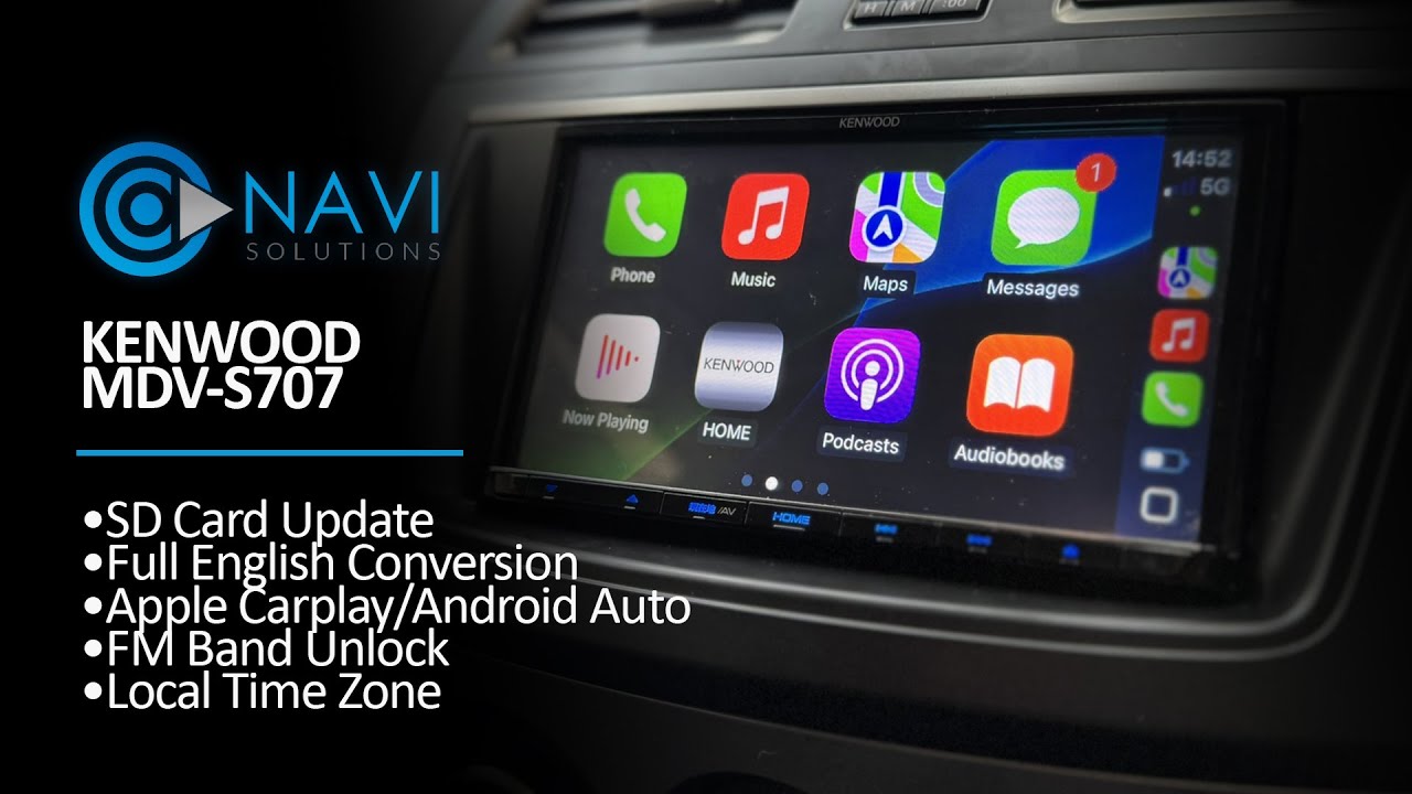 Kenwood MDV-S707 English, Carplay, FM Conversion - YouTube