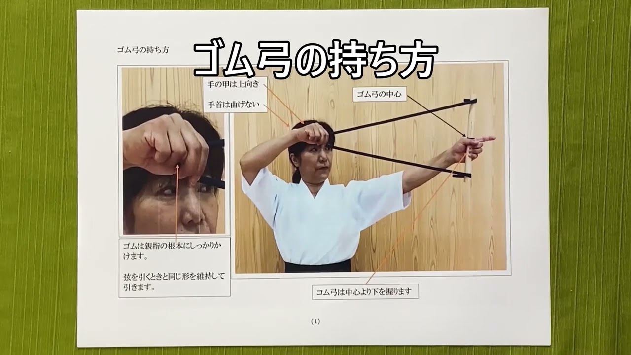 3. Using a rubber bow [How to read the eight sections of archery