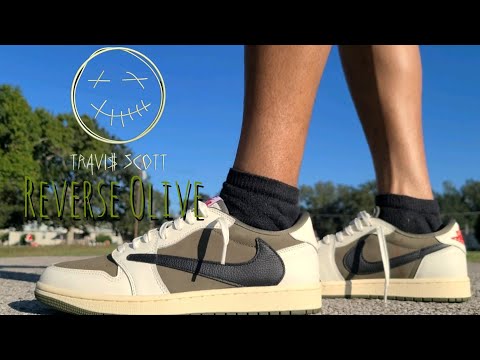 Jordan 1 Low Travis Scott 'Reverse Olive' REVIEW - YouTube