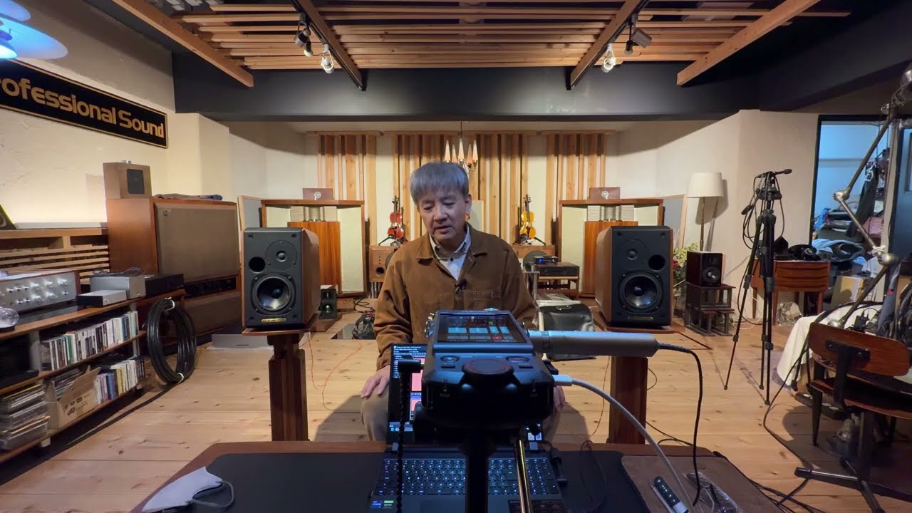 菅野沖彦さんが録音エンジニアのレコードを聴く（空気録音） - YouTube