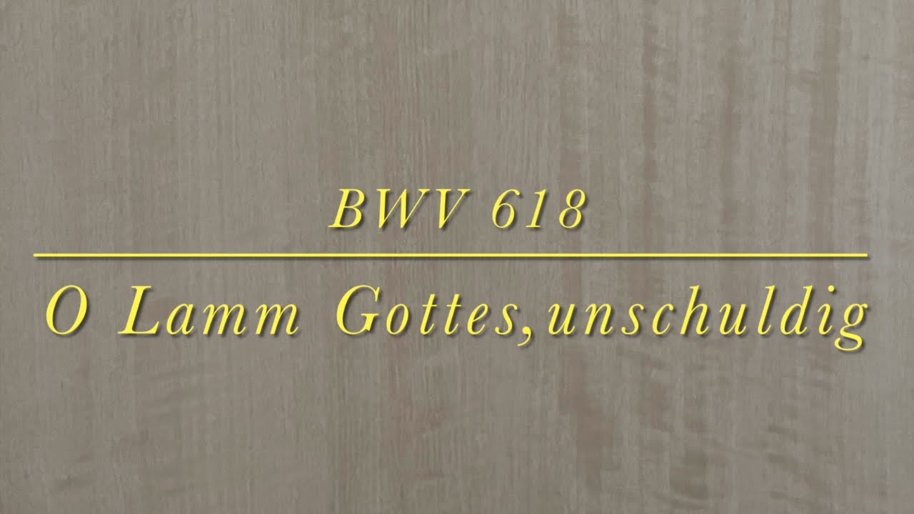 J.S.Bach BWV618 O Lamm Gottes,unschuldig Organ:Masayo Katsuyama