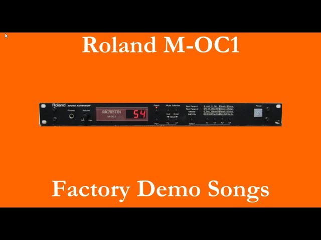Roland M-OC1 - Démos internes - Factory Demo Songs - YouTube