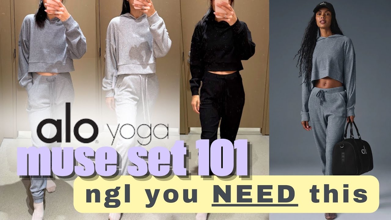 alo yoga MUSE 🎭 Set 101 | ft. Steel Grey Heather, Black, Athletic