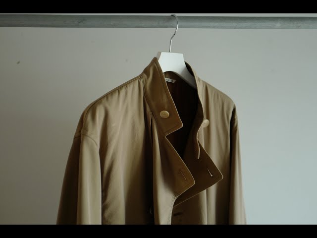 TFTV -AURALEE WASHED FINX CUPRO TWILL LONG COAT - - YouTube