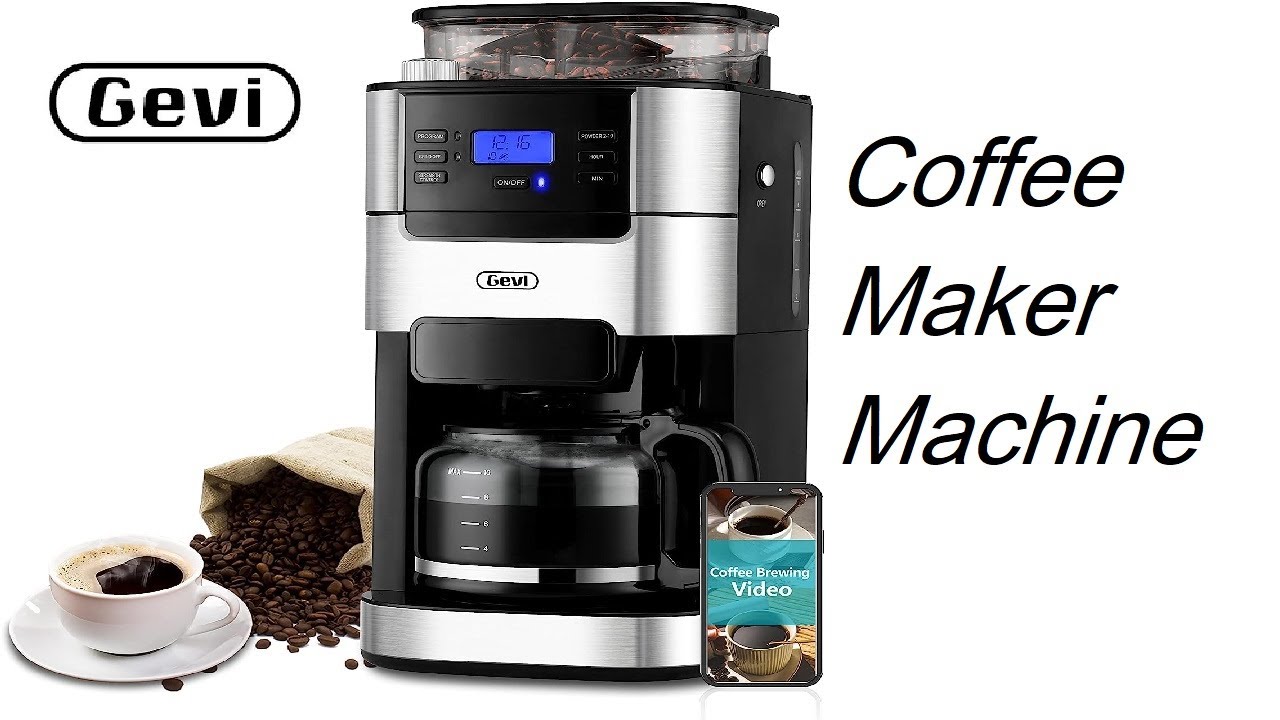 GEVI Programmable 10-Cup Grind & Brew Coffee Maker Machine with