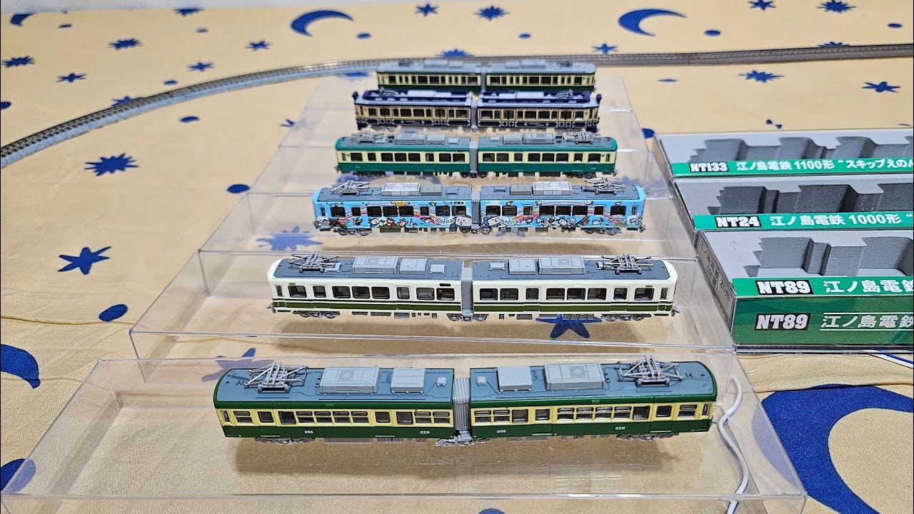 江之電N規鐵道模型] 江ノ島電鉄Nゲージ~305F+1001F(デビュー色)+1101F