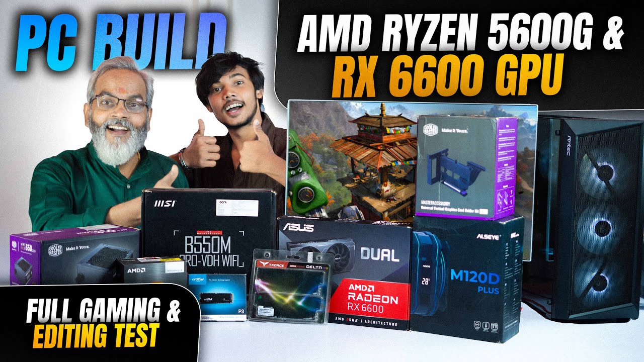 PC Build AMD Ryzen 5600G + RX 6600 GPU 🔥 Full Editing & Gaming