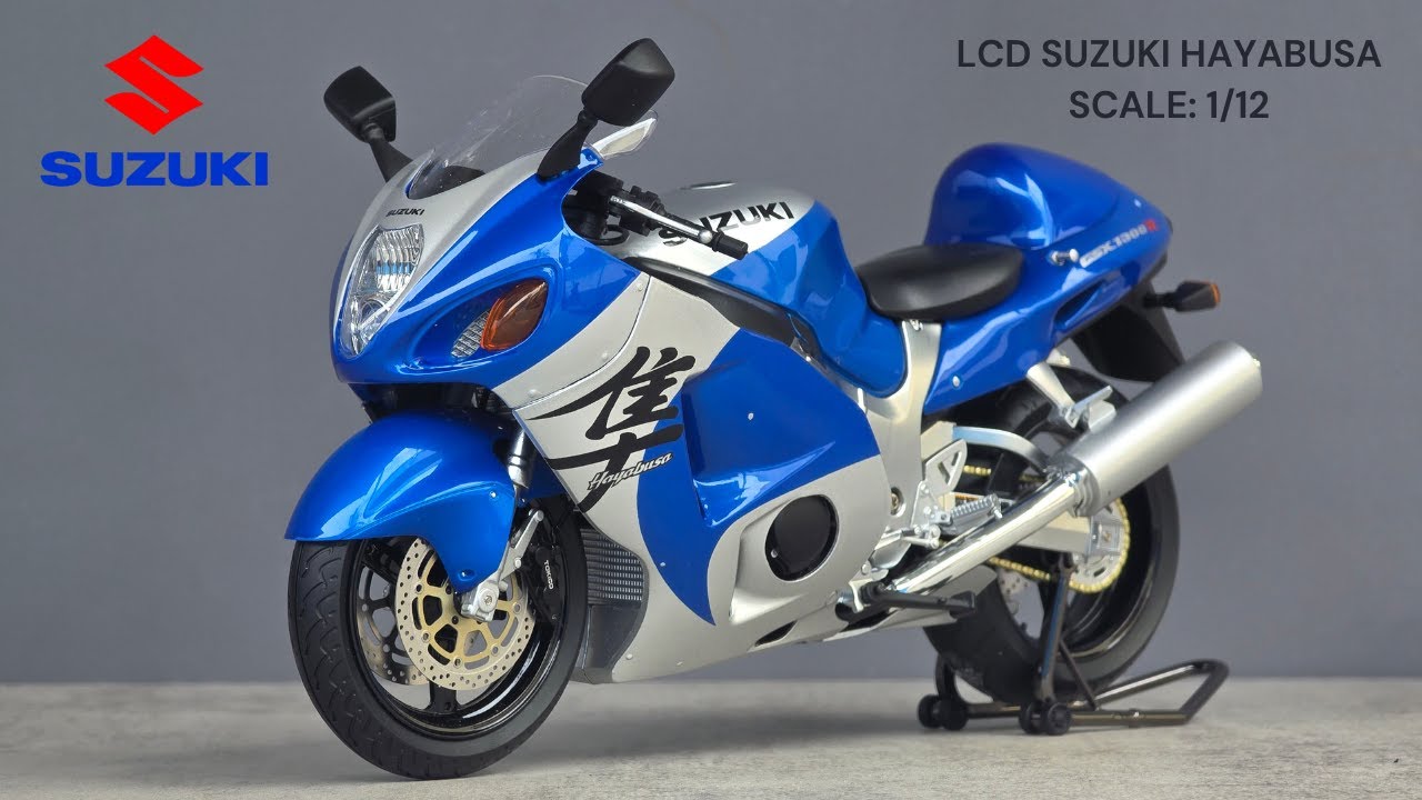 Unboxing 1/12 Scale LCD Suzuki Hayabusa Blue | Diecast Motorcycle