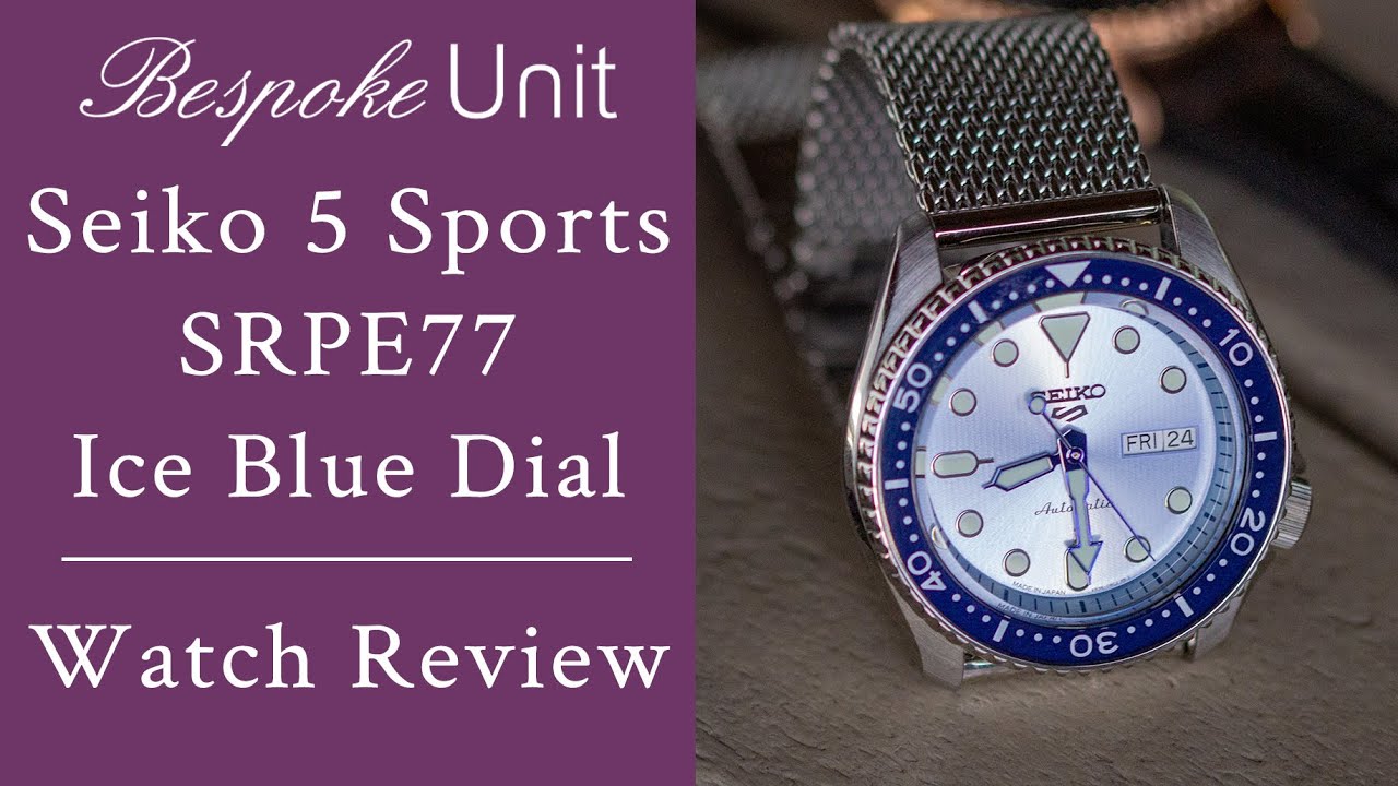 Seiko SRPE77 Review: Ice Blue Dial, Full Diver's Bezel & Milanese