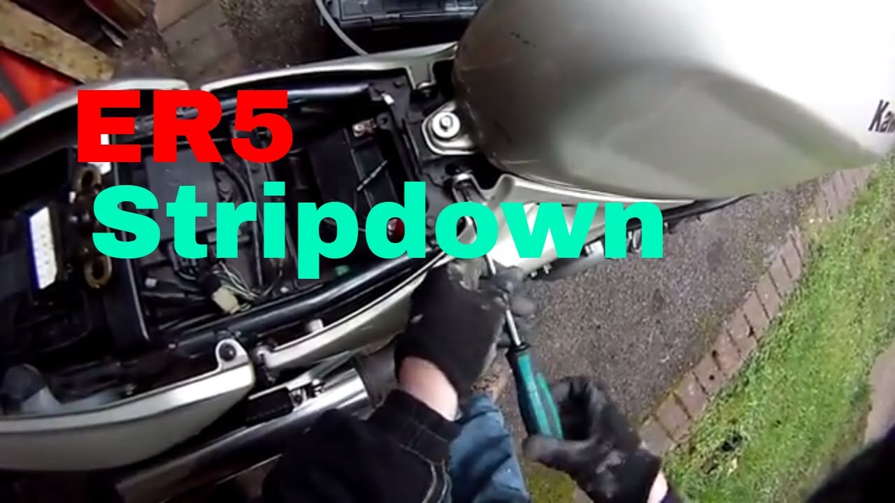 Kawasaki ER5 Stripdown for servicing. - YouTube