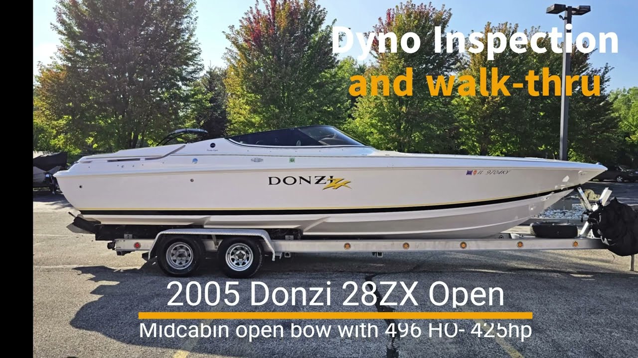 2005 Donzi 28ZXO, midcabin open bow with 425HP, dyno inspection