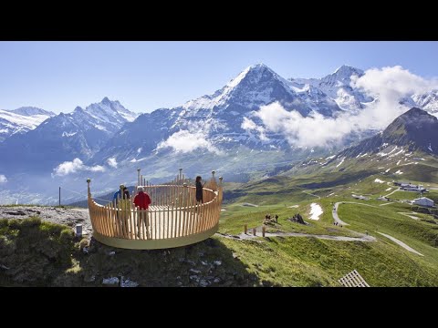Switzerland 🇨🇭 Wengen- Mannlichenbahn🇨🇭Open-Air Balcony