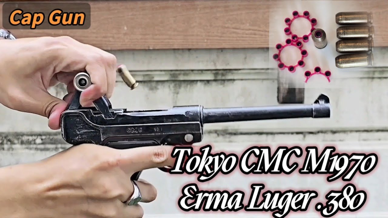 ❌Tokyo CMC Erma Luger .380 โมเดลแก๊ปกัน ลูเกอร์ ใช้แก๊ปแดงยิงได้