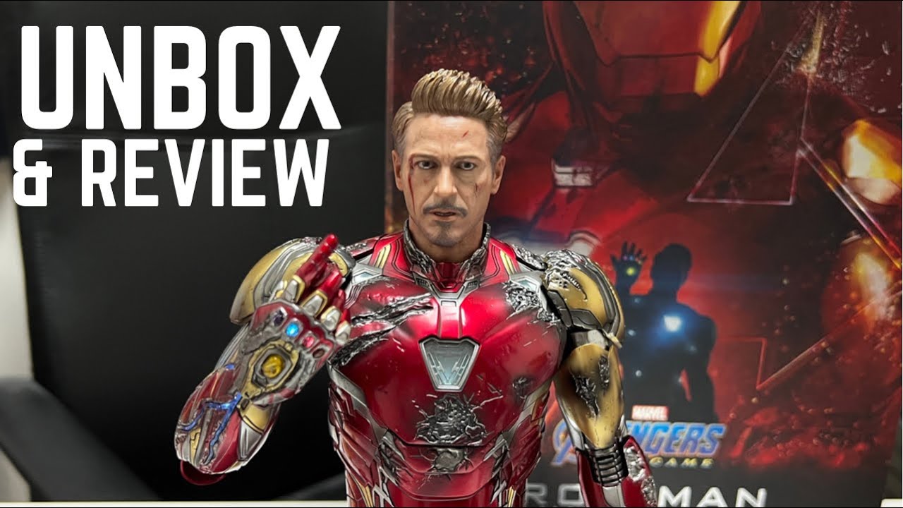 Hot Toys Avengers Endgame Iron Man Mark 85 Battle Damaged Unbox