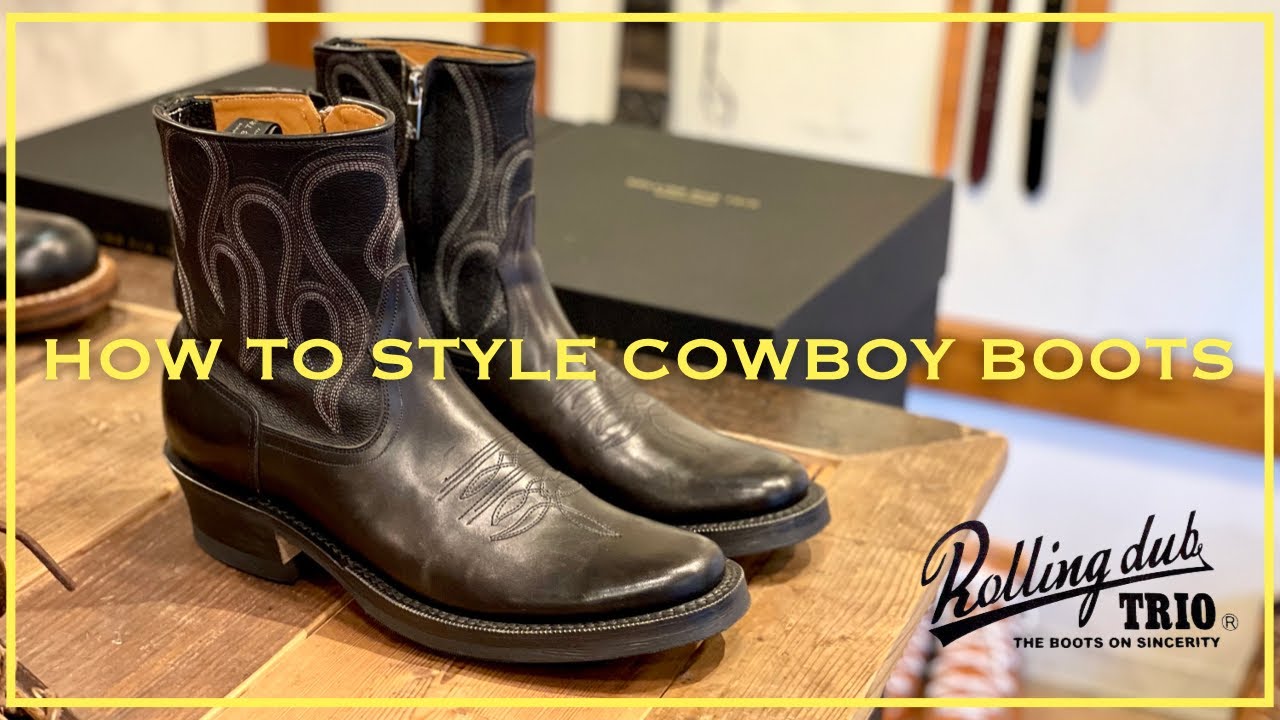 Fire cowboy boots made in Japan - YouTube