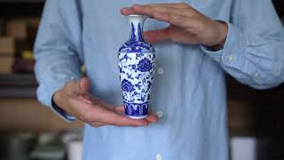 中国美術瑠璃地粉彩纏枝蓮花紋蓋壷箱入旧家蔵出(