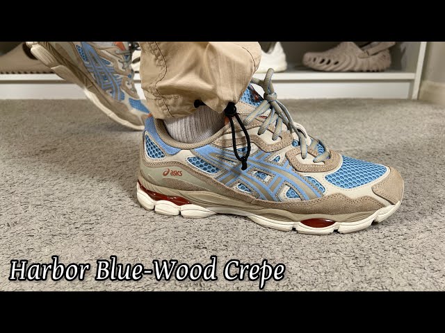 Asics Gel NYC Harbor Blue-Wood Crepe Review& on foot - YouTube