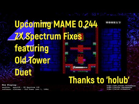 Demonstrating some 'ZX Spectrum' timing fixes in MAME from 'holub