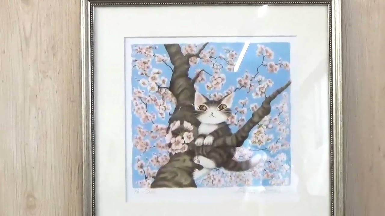 ダヤン 版画「ノックノックどなた？」 猫のダヤン ダヤン 版画「ノック