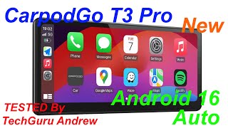 CarpodGo T3 Pro 2025 With Android 16 - YouTube