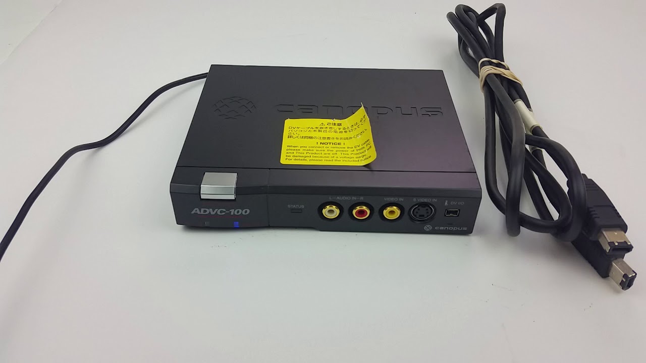 Canopus ADVC-100 Analog to Digital Video Converter Tested w/Power