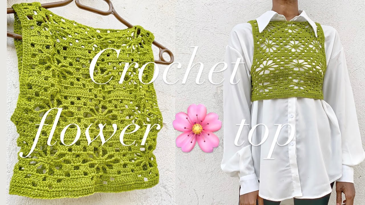 crochet flower top in-depth tutorial ‪@ZxCrochets‬ - YouTube