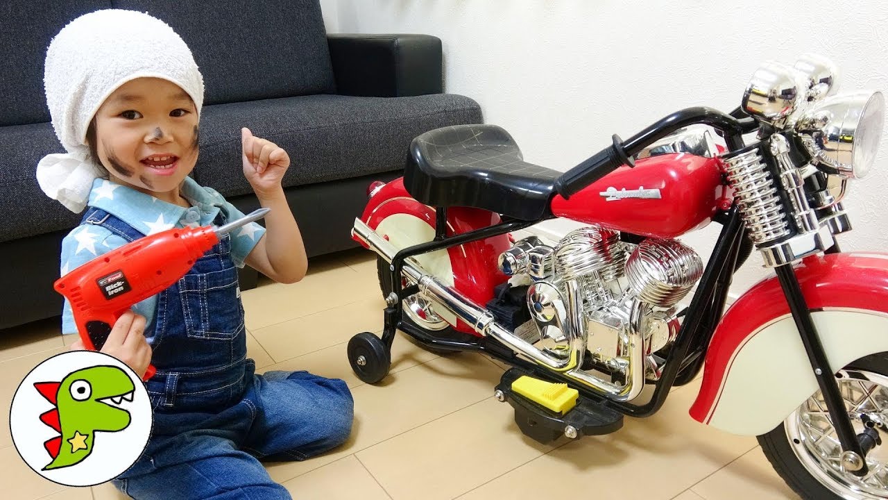 レオくんの修理屋さん！もぐりん号もだだんだんもバイクも全部修理する