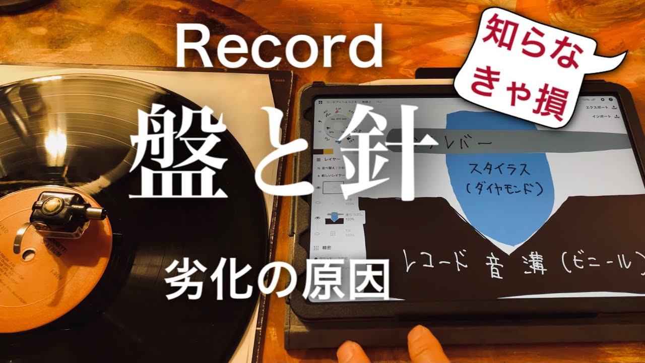 知らなきゃ損』レコード盤とレコード針の消耗と音質劣化の関係性 - YouTube